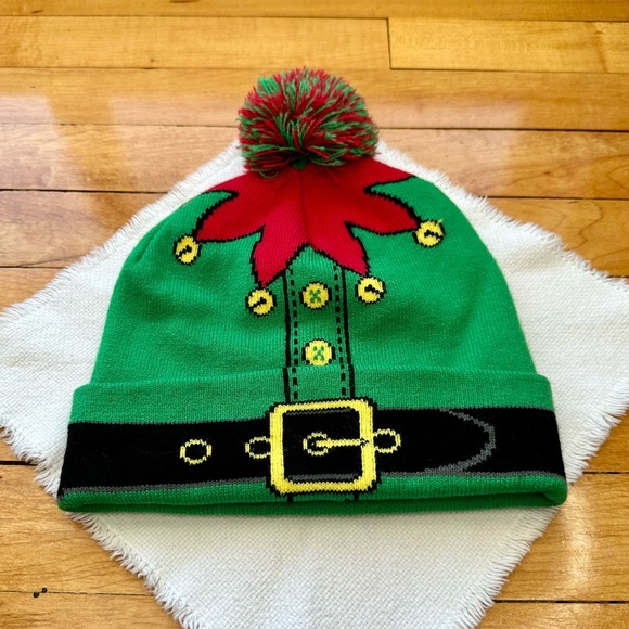 Christmas Elf Ugly Xmas Toque Adult Hat - Picture 1 of 5